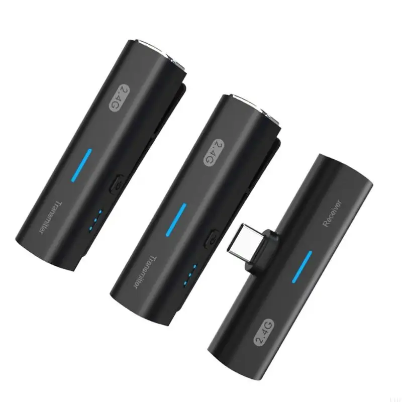 L41F Mini Microphone Contenser Clip على Lavalier Lavalier Mic 2.4g لاسلكي للهاتف