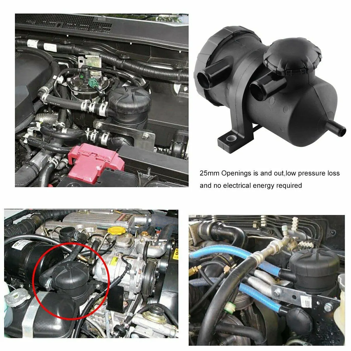 A30P-Air Oil Separator,Universal Oil Catch Can Reservoir Tank Stainless Breather Filter Kit For Ventilation 3931030955
