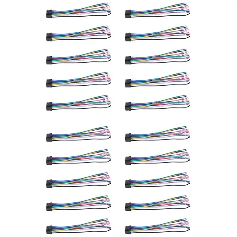 20X Car Cd Radio Audio Stereo Standard Harness Connector Wire Adapter Plug Cable For Alpine 9887