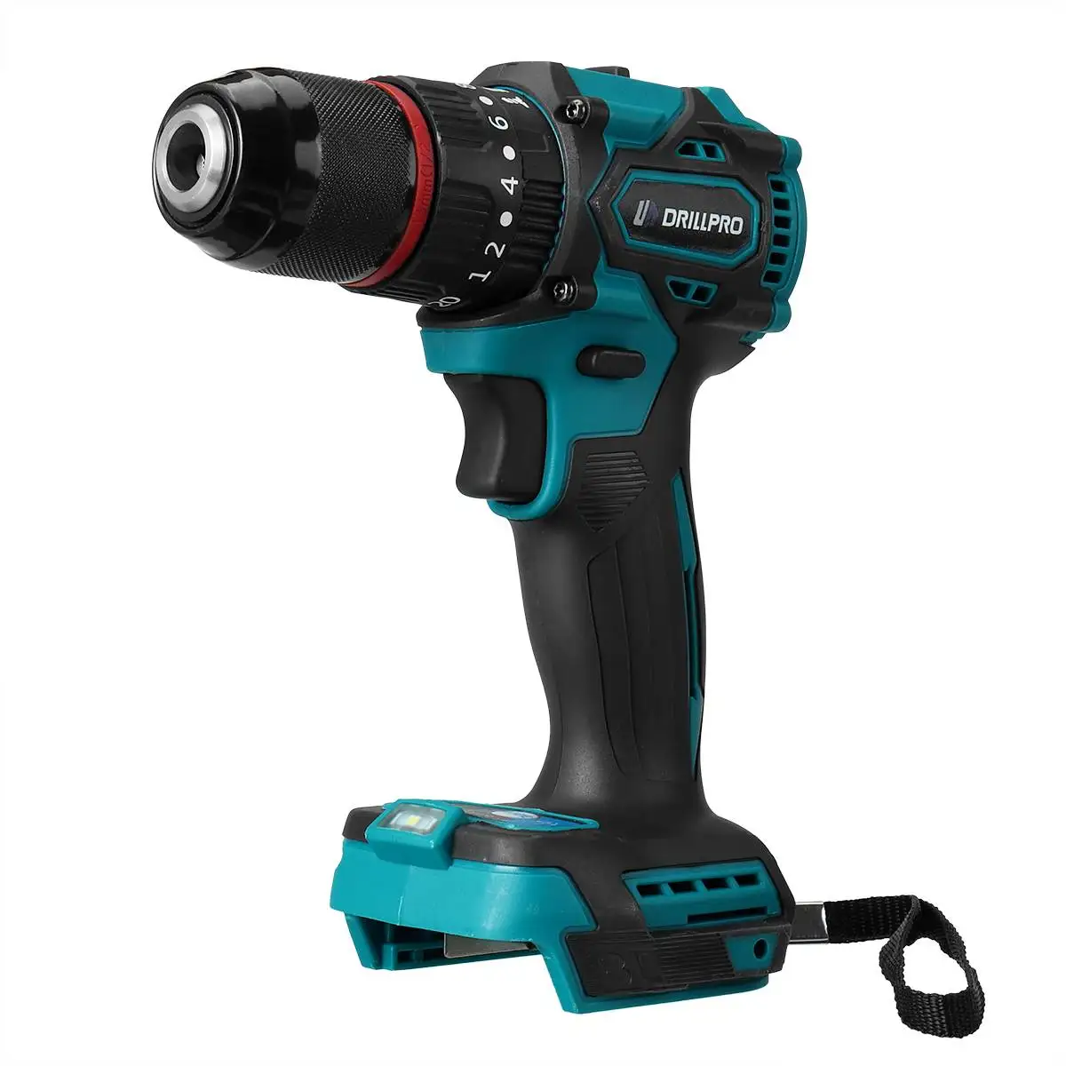 

Drillpro Electric Impact Drill 18V Brushless Electric Screwdriver 1800RPM Speed Power Tools 20+3 Torque Setting Cordless Drill