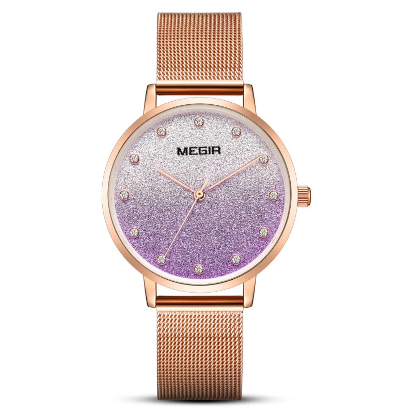 

MEGIR 4215 Ladies Fashion Watch Gradient Ultra-thin Luxury Imported Movement Quartz Wristwatch Gifts