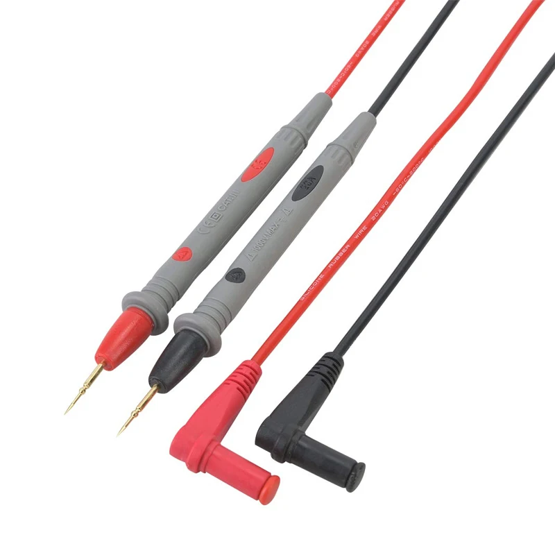 10A/20A Digital Multimeter probe Soft-silicone-wire Needle tip Universal Probe Test Leads Pin Wire Pen Cable Tester Multimetro