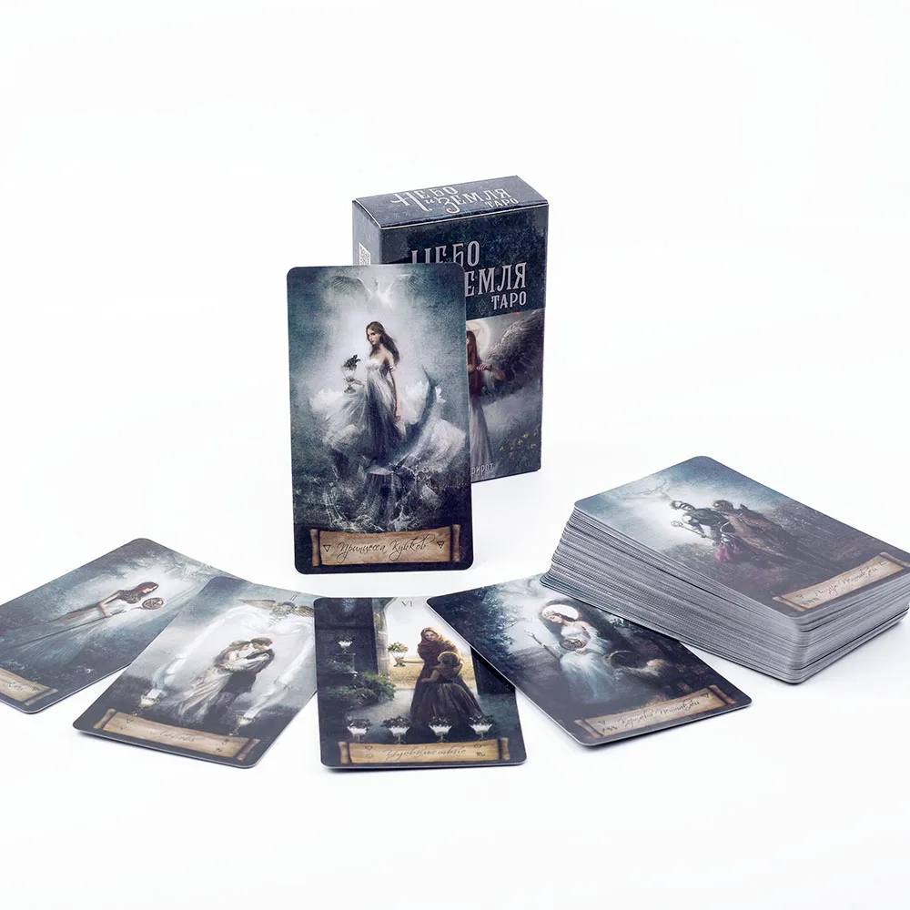 Vajinna и Sundae ТARО Himmel und Erde Tarot Russische Version Divination Edition Deck Board Spiele spielen 78 Stück 10,3*6 cm