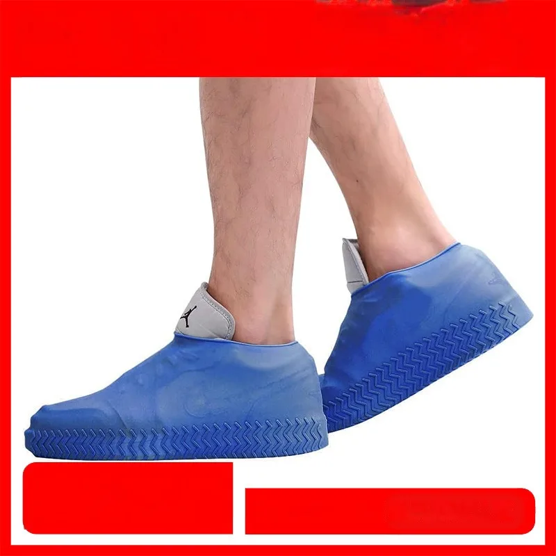 Children Rain Boot Cover Waterproof Silicone Rain Boot Cover Shoes Adults Rainproof Wear-resistant Outdoor Rainy Day Shoe Covers