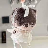 Strap Dress 10cm Cotton Doll Clothes Suit Lovely Doll Clothes Outfit Bow Knot White Doll Dress Up Set 10cm Cotton Doll
