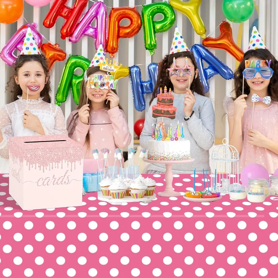 Boîte à cartes rose pour fête, 8.7 pouces, cartes cadeaux, support de réception pour mariage, réception nuptiale, remise de diplôme, anniversaire, retraite, spectacle pour bébé