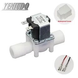 Water Control Valve Controller DC 12V 24V AC220V 1/2 Male Solenoid Valve Switch + Waterproof Cover Normally Closed Normally Open