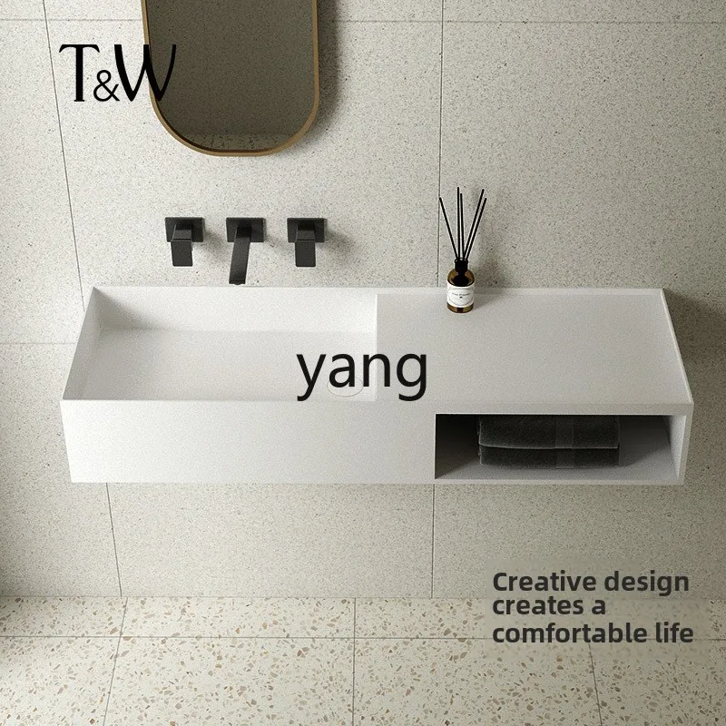 YJQ wall-mounted small apartment household washbasin, bathroom non-porous washbasin