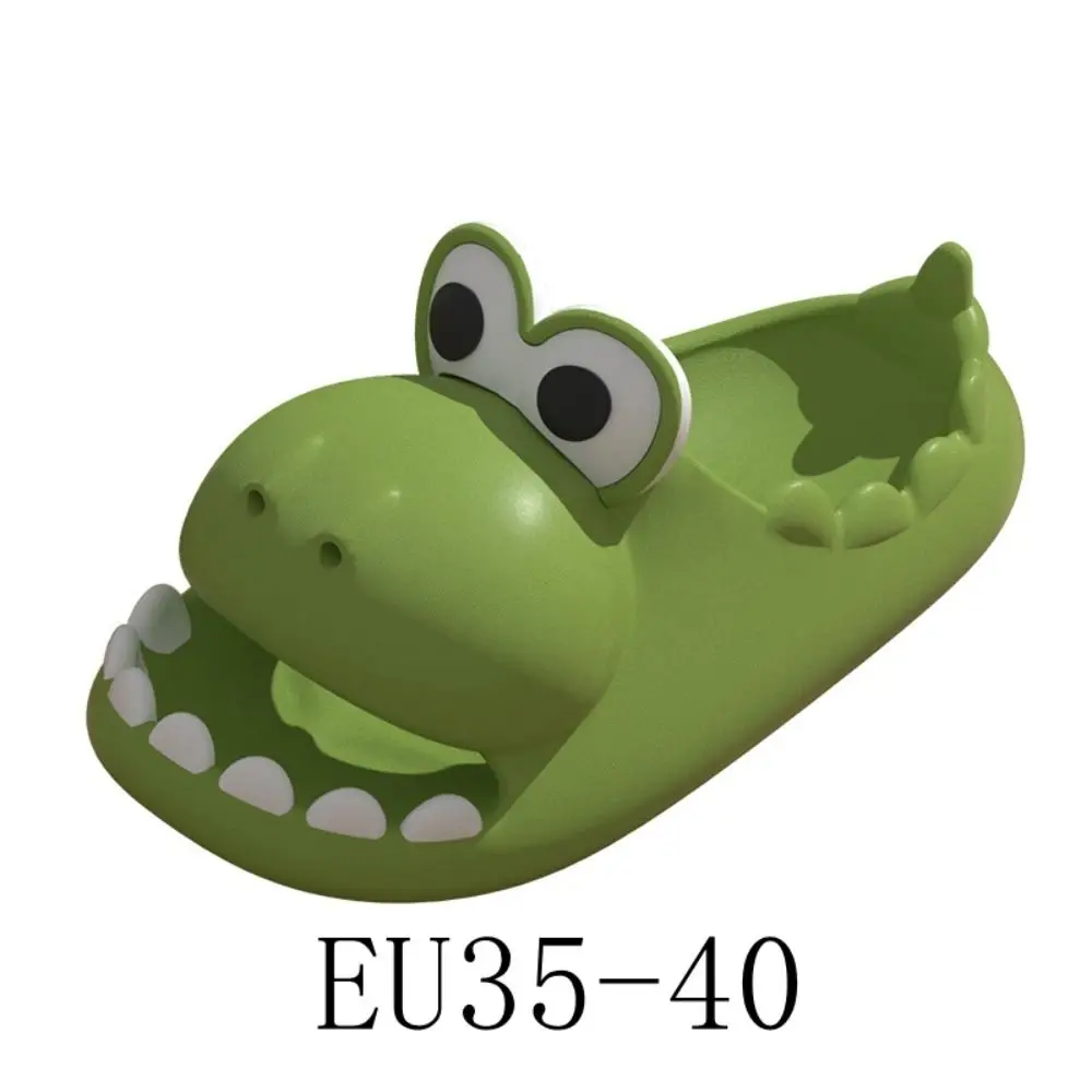 Non-Slip Cartoon Dinosaur Slippers Soft Toe and Hole Dinosaur Pillow Slides Cartoon Animal Thick Sole Dinosaur EVA Slippers Bath