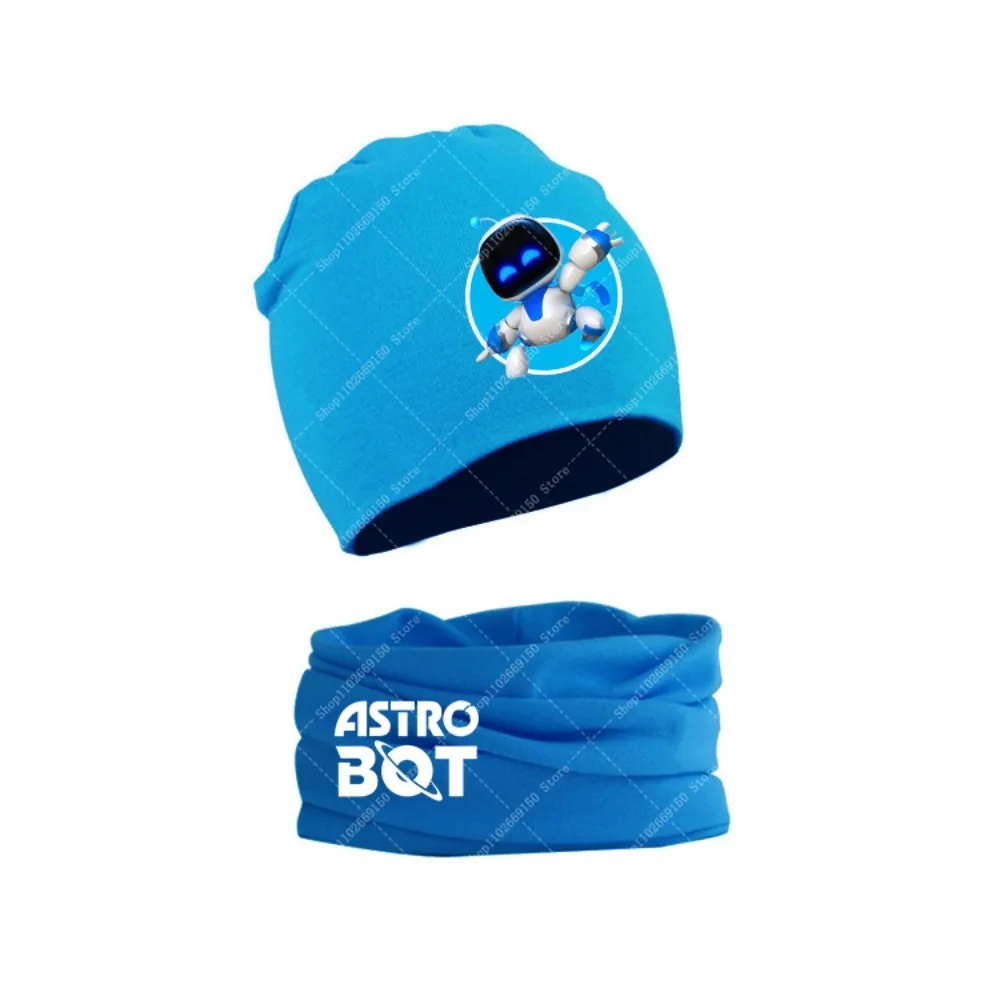 2PCS Astro Bot Baby Boy Girl Cute Hat Scarf Sets Winter Kids Casual Warm Accessories Suitable for Ages 1-3 Christmas Gifts 2025