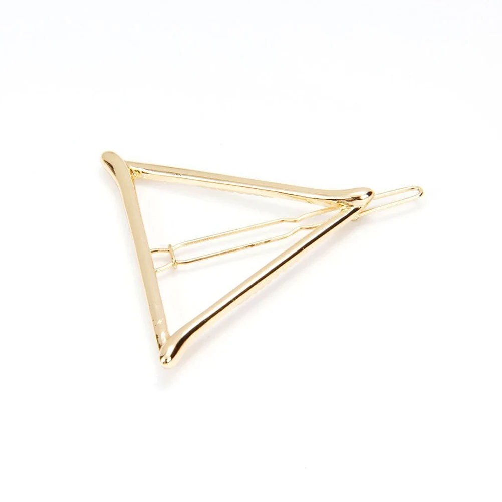 

2pcs Retro Clips Women Gold Claw Triangle Moon Headwear Pins Durable Gifts Gold Hair Clip Hairstyle Accessories