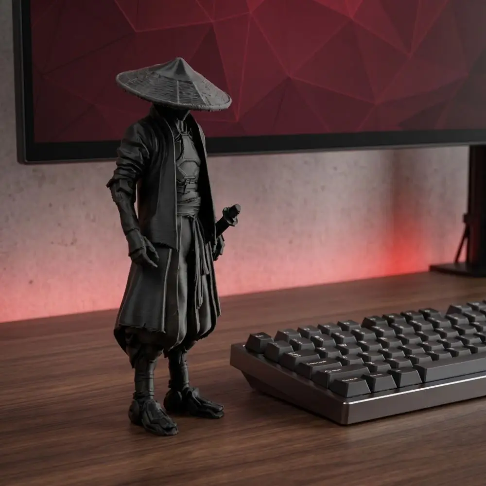 Funny Ninja Statue Decorative Model Multi-functional Samurai Ornaments Creative 3D Printed Warrior Ornament Home