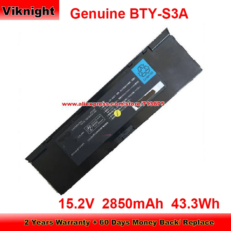 

Genuine BTY-S3A Battery for EPSON BT4109-B S9N-0A4F201-SB3 Laptop 15.2V 2850mAh 43.3Wh