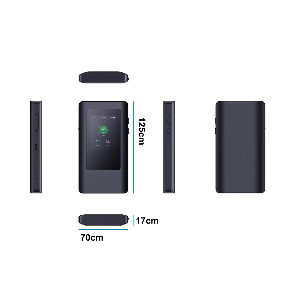Outdoor 5G Modem Esim  Router Pocket WiFi Hotspot AX1200 Wifi 6 Wifi AC Dual Bands Modem With Sim Card Slot and Type-C