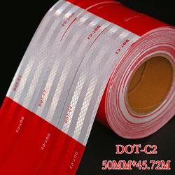 5CM*45.7M / Rls DOT-C2 Reflective Warning Tape Waterproof Reflector For Trucks Trailers