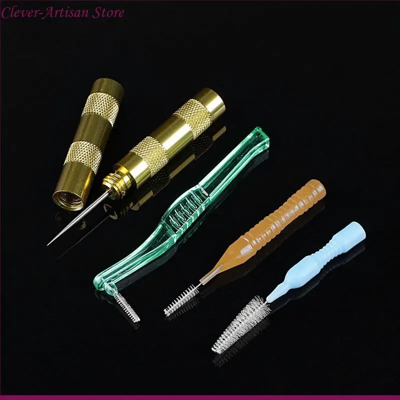 E06B New Nozzle Cleaning Repair Tool Needle&Brush Set