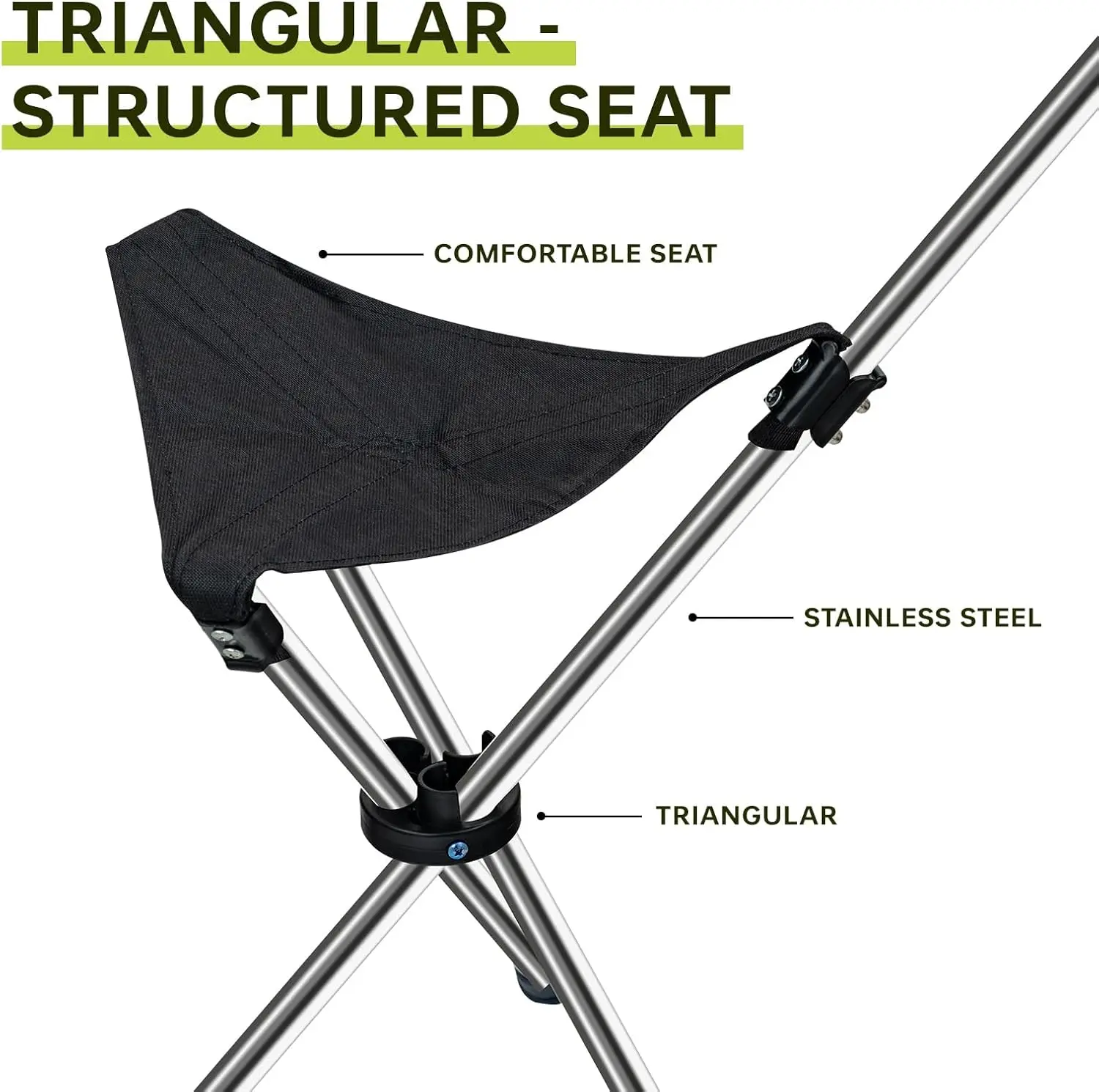 Outdoor Collapsible Stool Chair Adjustable Telescopic Cane with Seat Lightweight Mountaineer Hike Camping Elderly Walking Stool image 3