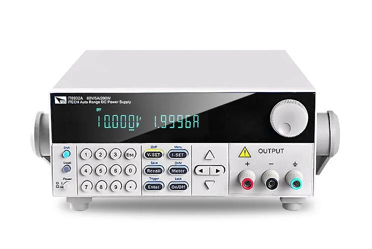 

IT6932A (200 Вт, 60 В/10 А, выходное разрешение 1 мВ/1 мА, 1-канальный многофункциональный программируемый источник питания постоянного тока с RS232, USB и GPIB)