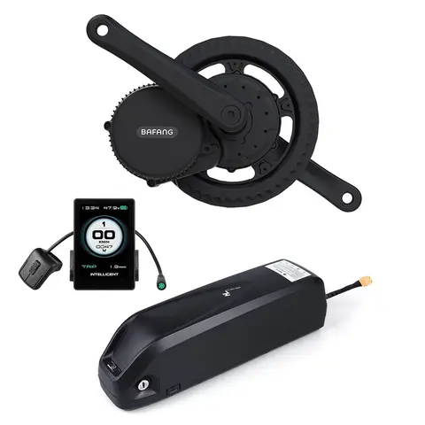 BAFANG 48V Mid Drive Kit Ebike Conversion Kit with Battery BBS02 BBSHD 1000W 750W Mid Motor for 68-73MM Mountain Road Bike