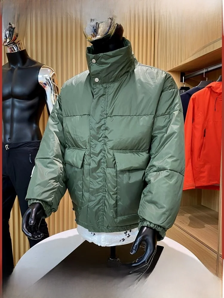 

High Loosen down Jaet Men's Outdoor Casual Coat Thiened Du Feather Vest ex Winter Warm Padded Coat
