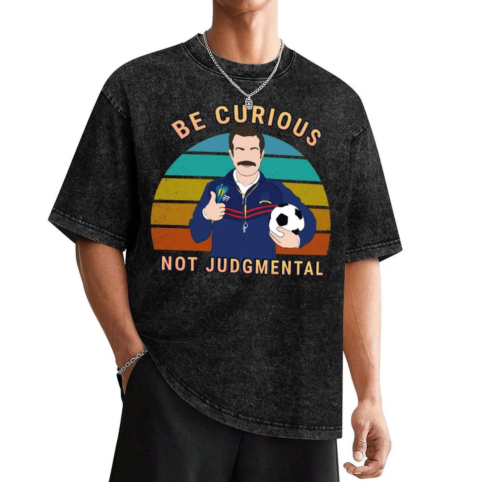 

Be curious not judgemental quote art with T-Shirt aesthetic clothes vintage clothes tees men t shirts