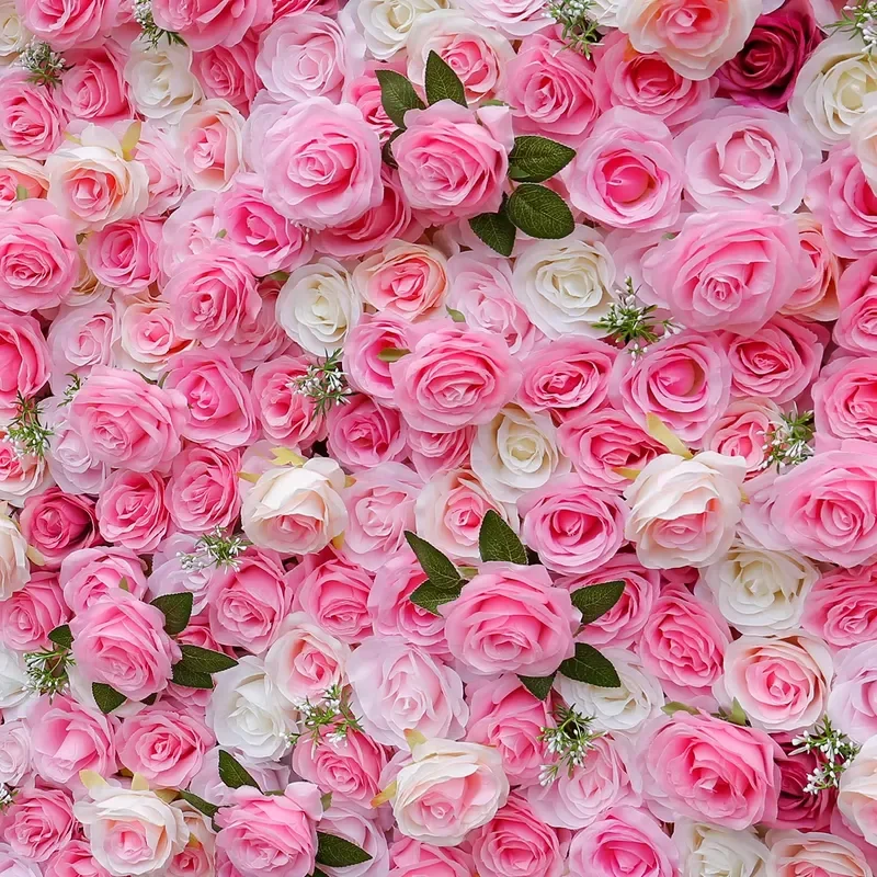 Artificial Flower Wall Panel Wedding Backdrop Decoration Fake Rose Vine Garland for Party Home Event DIY Photo Booth