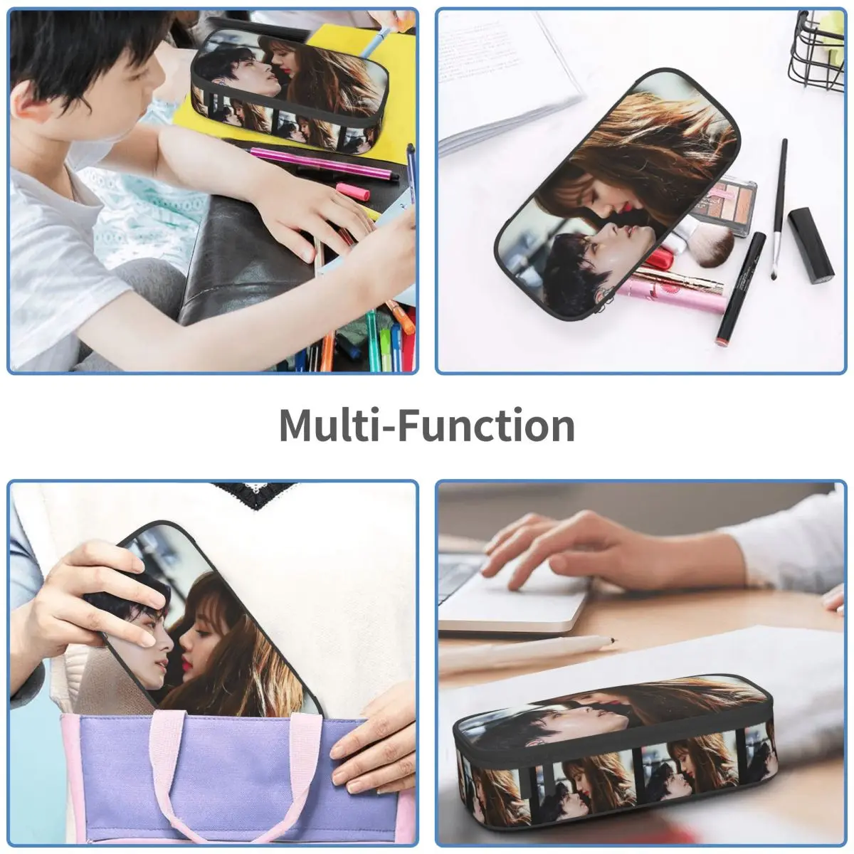 الحد الأدنى جين ، سوجا ، جي هوب ، جيمين مقلمة لصبي فتاة مدرسة صندوق القلم حقيبة أقلام رصاص لوازم القرطاسية حقيبة حامل القلم