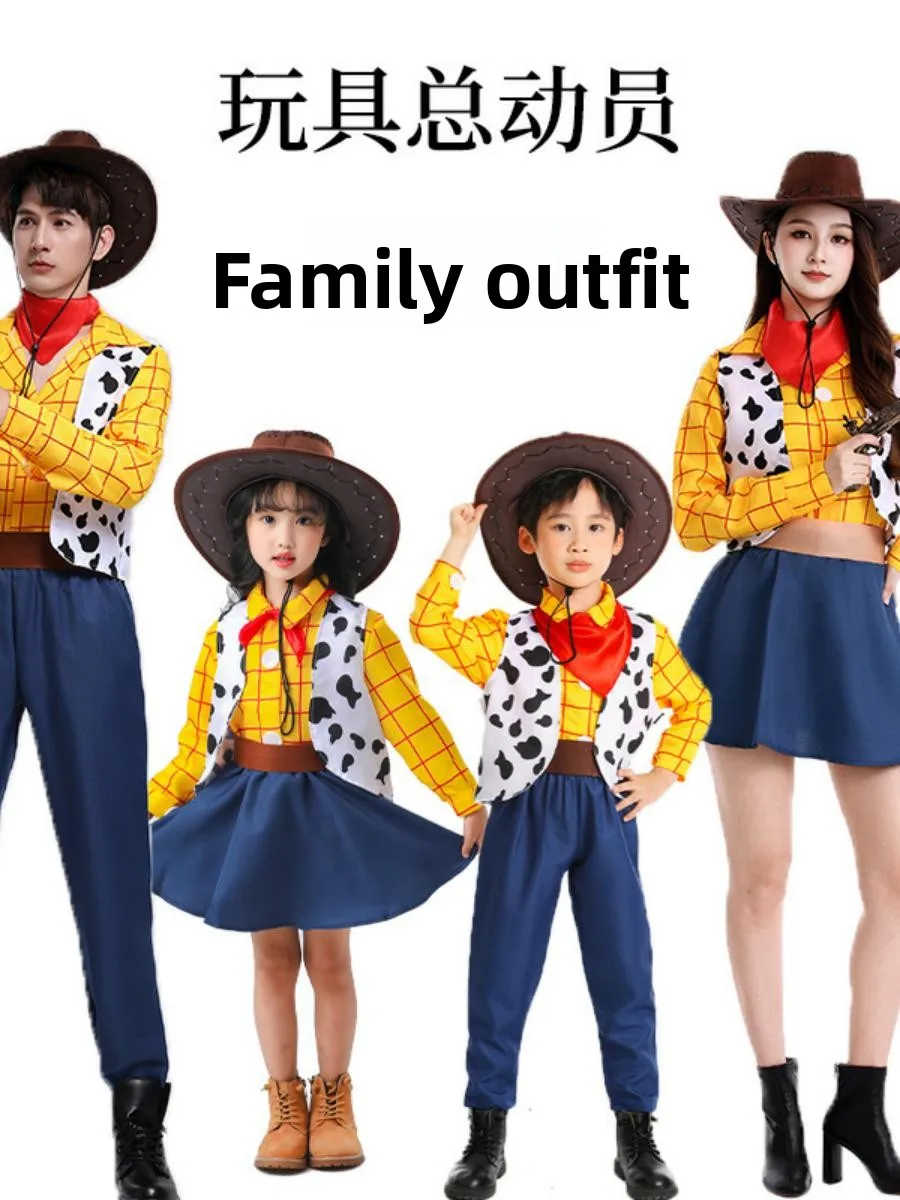 

Костюм на Хэллоуин, детская игровая игрушка S Pangerff Woody, ковбойский национальный костюм/сценический костюм, весна 2023, полиэстер