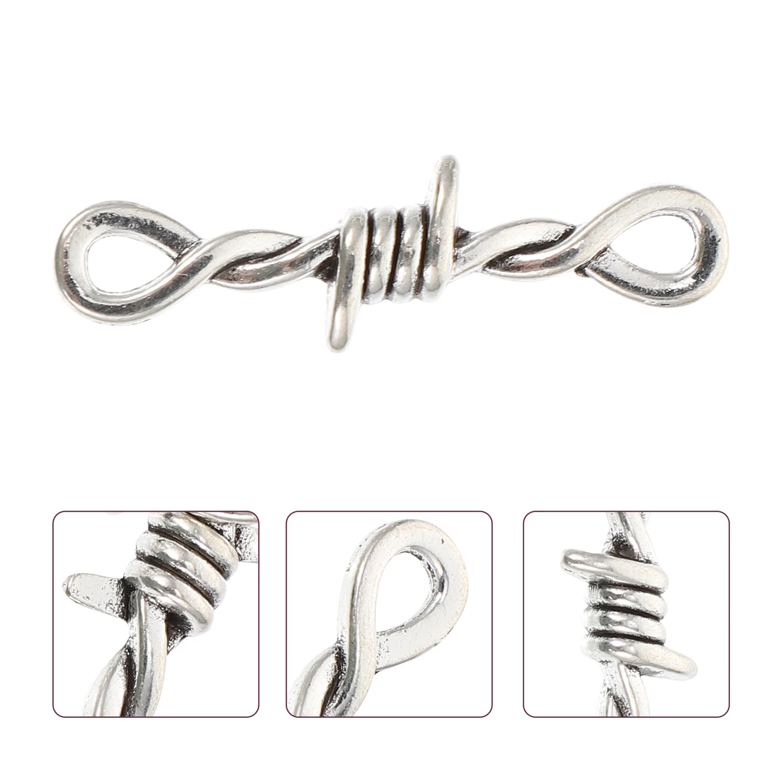 30 piezas de collar, accesorios de bricolaje, joyería, suministros para hacer dijes, dijes de cadena de mano para plata