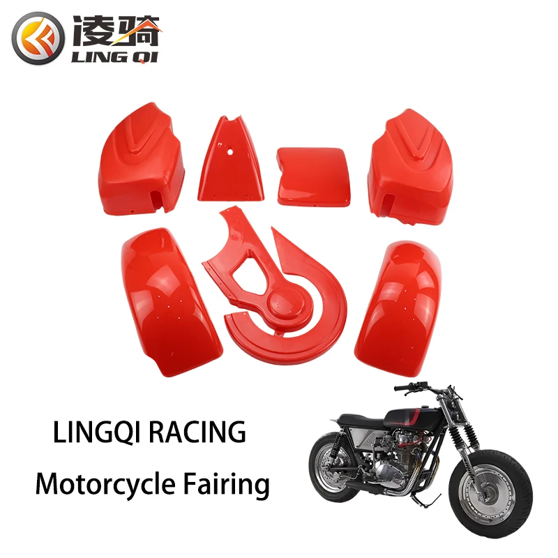 

LINGQI Motorcycle Plastic Complete Fairing Body Cover Kit Battery Protection Cover for Haley Pit Dirt Bike Electric Scooter