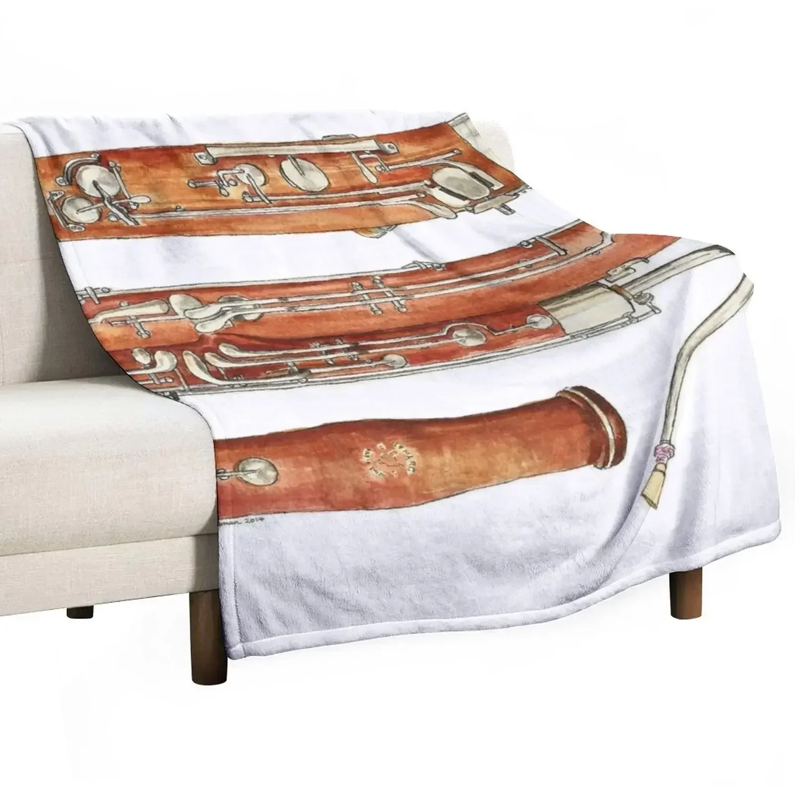 

The Bassoon Throw Blanket Retros Hairy Furry Kid'S Blankets for babies Shaggy Comforter Retros Blankets