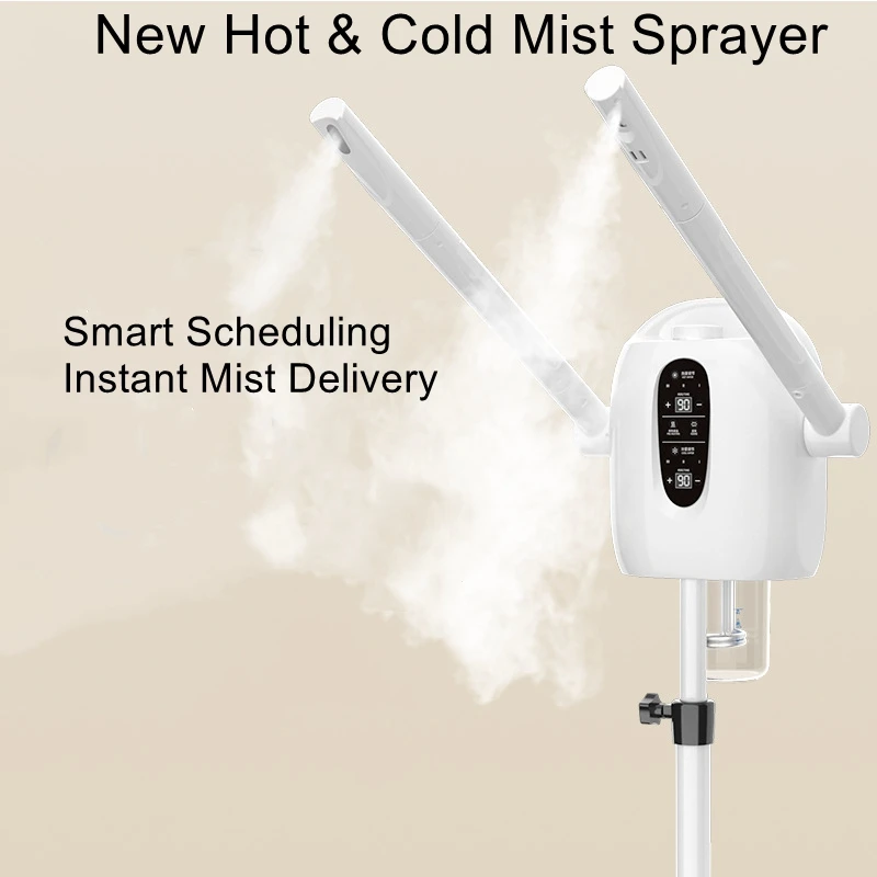 

Двухтемпературный паровой очиститель для лица с таймером и функцией предварительного нагрева, гигиеничный паровой очиститель для салонов красоты