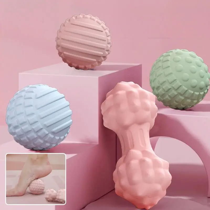 Colorful TPE Yoga Massage Ball Peanut Trigger Point Massager Deep Tissue Muscle Relief Roller for Fitness Recovery