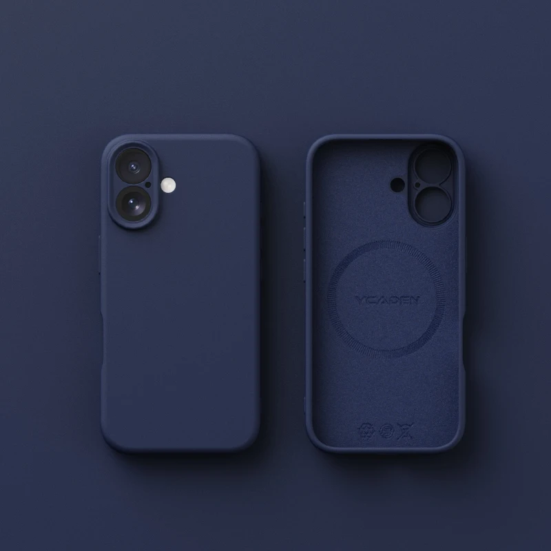 Original Liquid Silicone Magnetic Phone Case For iPhone 17Air 16 Plus 15 14 13 12 17 Pro Max Magsafe Wireless Charge Matte Cover - náhled 2