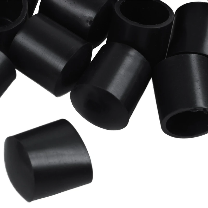 Rubber Caps 120-Piece Black Rubber Tube Ends 10Mm Round