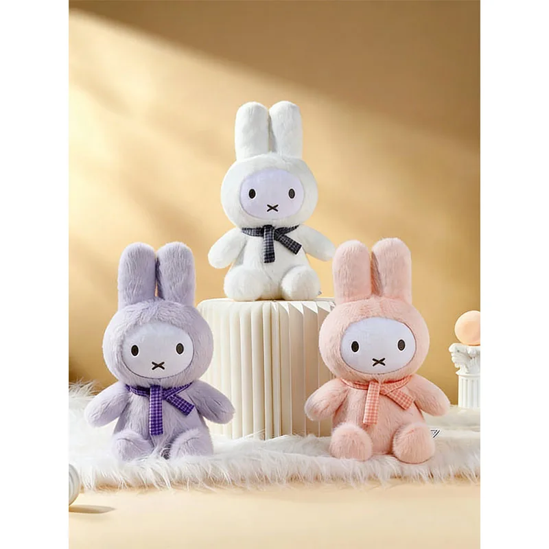 

Miffy Plush Doll Kawaii Wearing Scarf Rabbit Plush Trendy Play Doll Ins Korean Cartoon Anime Couple Friend Birthday Gift