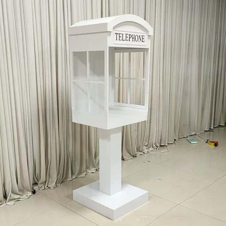 Metal phone booth customizable guestbook wedding party decoration background rack disassembly box