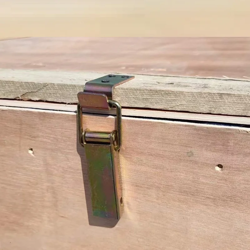 Wooden box buckle, heavy-duty transportation packaging box, iron buckle, smokeless box, long buckle