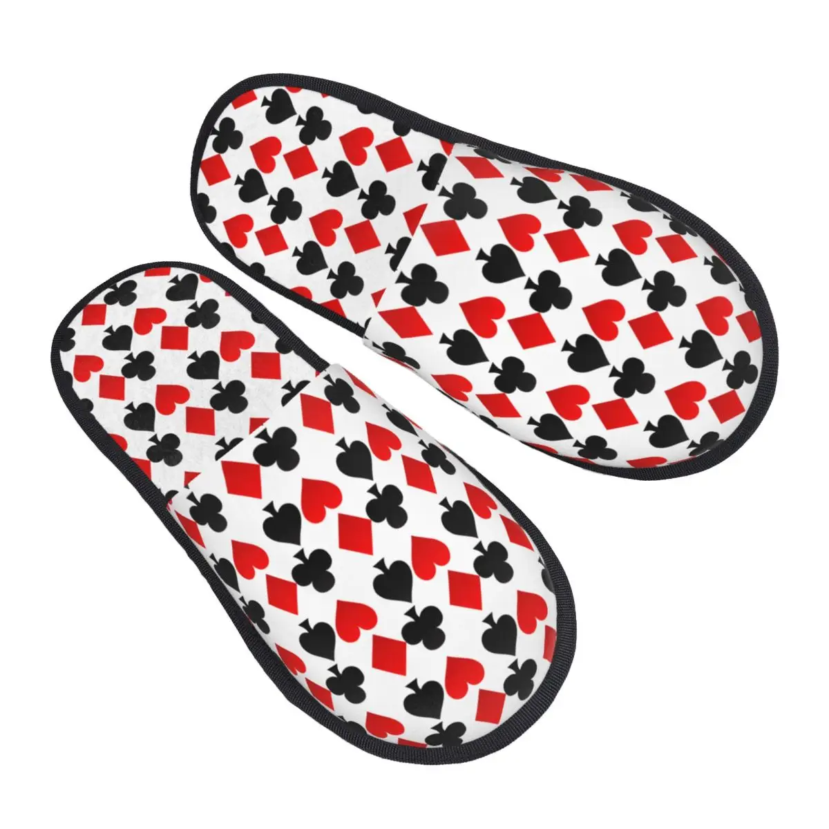 Custom Poker Cozy Scuff With Memory Foam Slippers Women Bedroom House Shoes