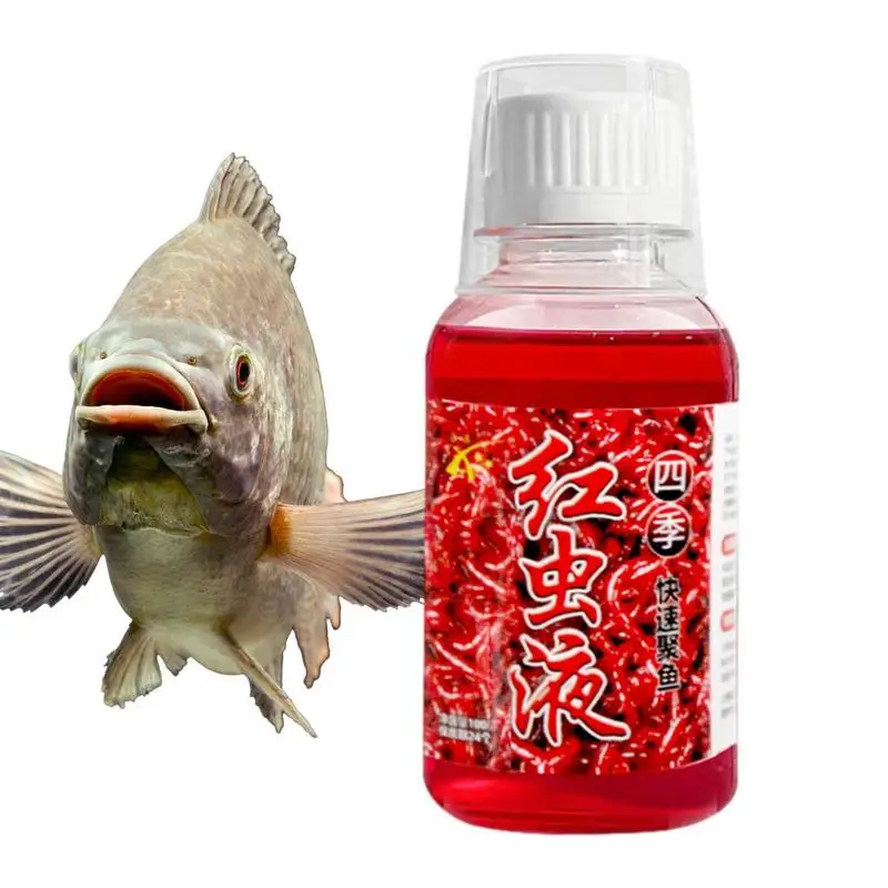 Red Worm Fishing Scent 100ml Concentrate Fishing Lure Attraction Enhancer Long-Lasting Additive Bait Fish Attractant For A 