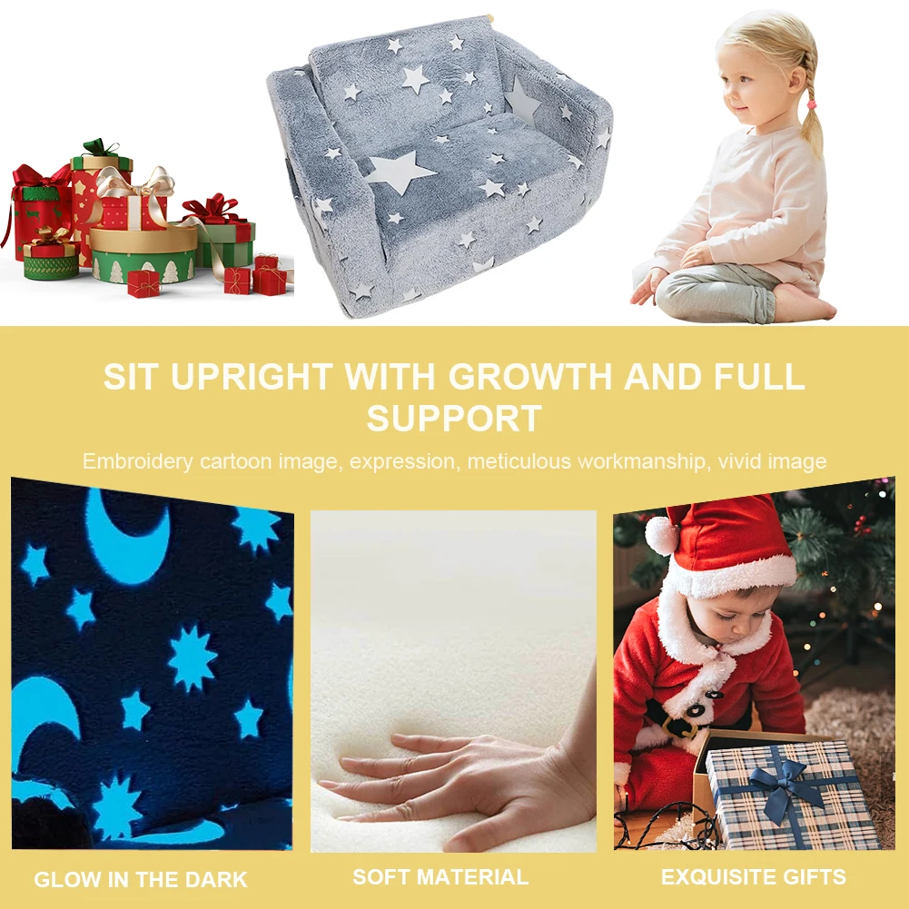 Simpatico divano per bambini Flip Open Divano in peluche Sedia per bambini Divano pigro Mini sedile Schienale per bambini Divano letto Poltrona Divano per neonati