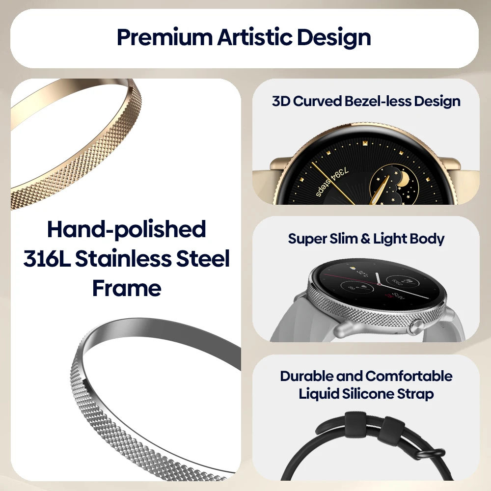 Original Zeblaze GTR 3 Pro Smart Watch Men 1.43in AMOLED Display Fitness Tracker 316L Stainless Steel IP68 Waterproof Smartwatch - Image 2