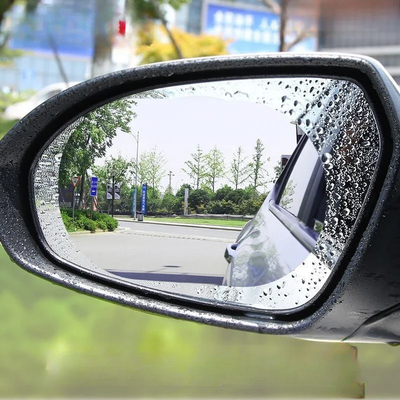 

2pcs Car Rainproof Film Anti Fog Car Sticker Car Mirror Window Clear Film Rain Proof Waterproof Film Auto Sticker Accessories