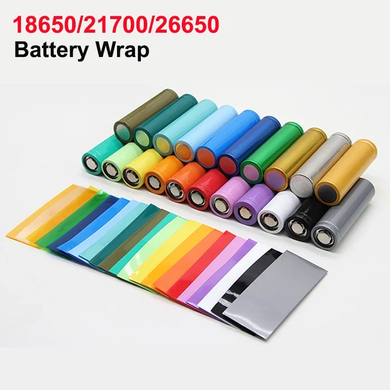 

18650/21700/26650 PVC Heat Shrink Tube Lipo Battery Wrap Precut Insulated Film Protection Cover Case Pack Sleeving Sheath