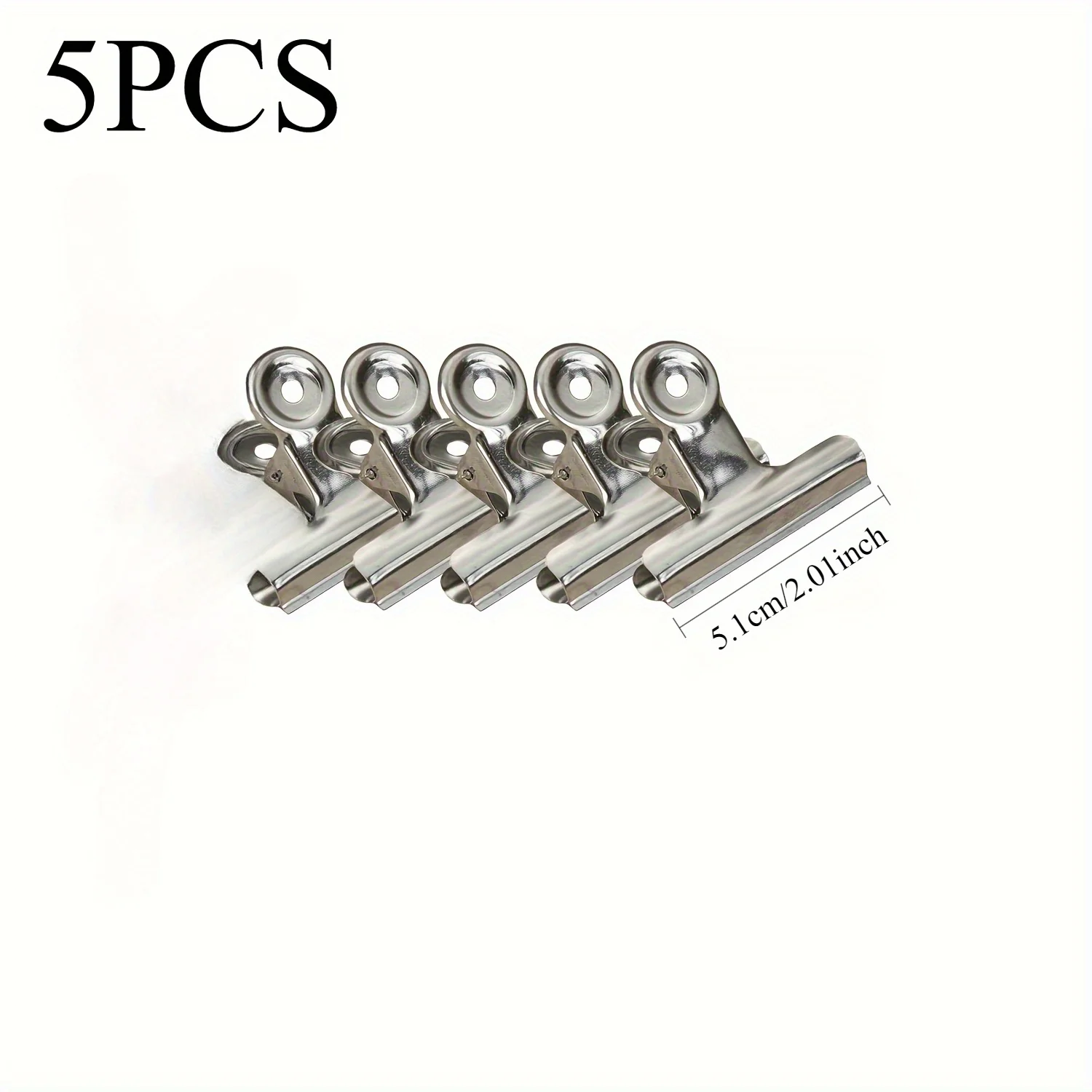 5 قطع من مشابك الختم، قابلة لإعادة الاستخدام، مشابك من الفولاذ المقاوم للصدأ شديدة التحمل، تخزين منزلي، إكسسوارات منزلية، متعددة الأغراض، مدرسة، مطبخ