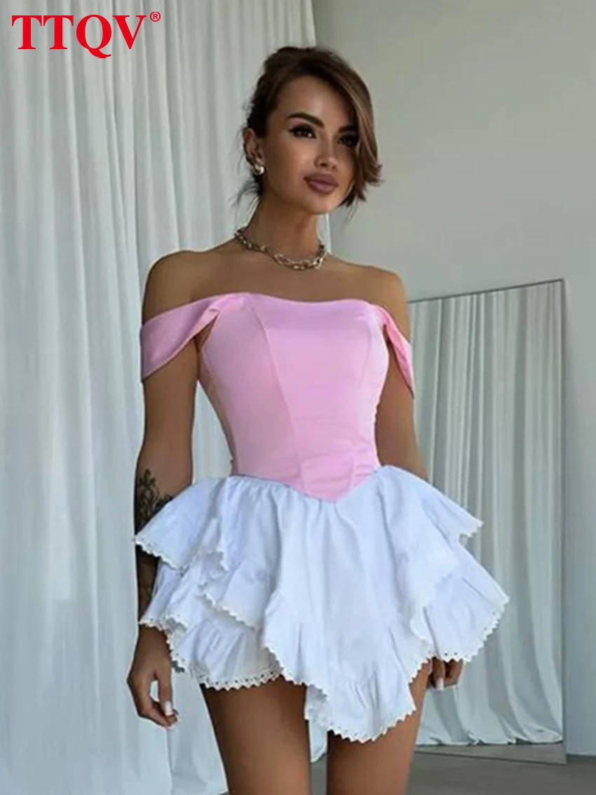 

TTQV Fashion Loose White Women's Shorts Summer High Waist Pleated Shorts Elegant Classic Solid Shorts Female Clothing Streetwear
