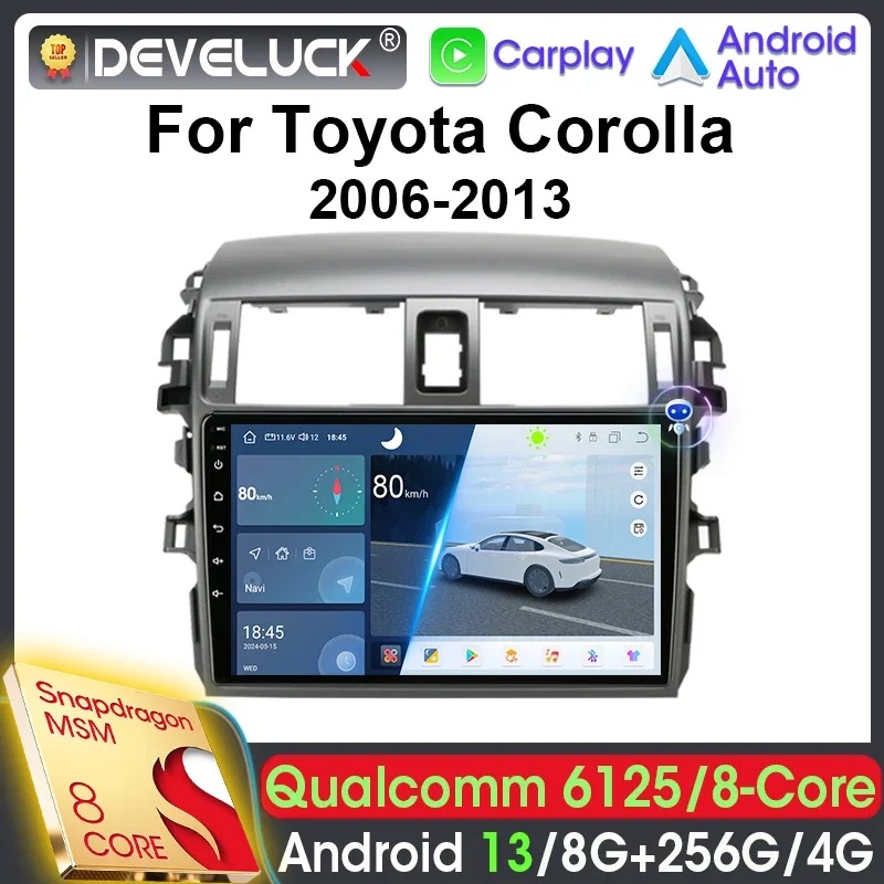 

Android 13 Car Radio 2 Din Qualcomm SM6125 For Toyota Corolla E140 E150 2006-2013 Stereo Multimedia Video Player 4G Carplay Auto