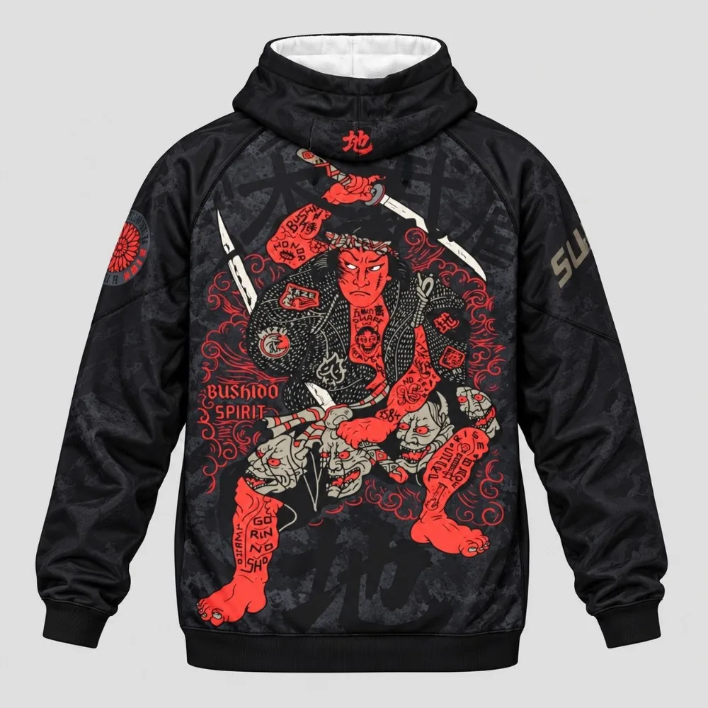 Jiu JitsuY2K Printed Training Quick Drying Casual Trend Men and Women Gothic Sports Fitness Street Style Hooded Sweatshirt Top