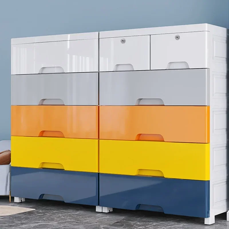 

Утолщенный пластиковый шкаф для хранения, органайзер, ящик для хранения, детский шкаф-гардероб с высокими и глубокими выдвижными ящиками