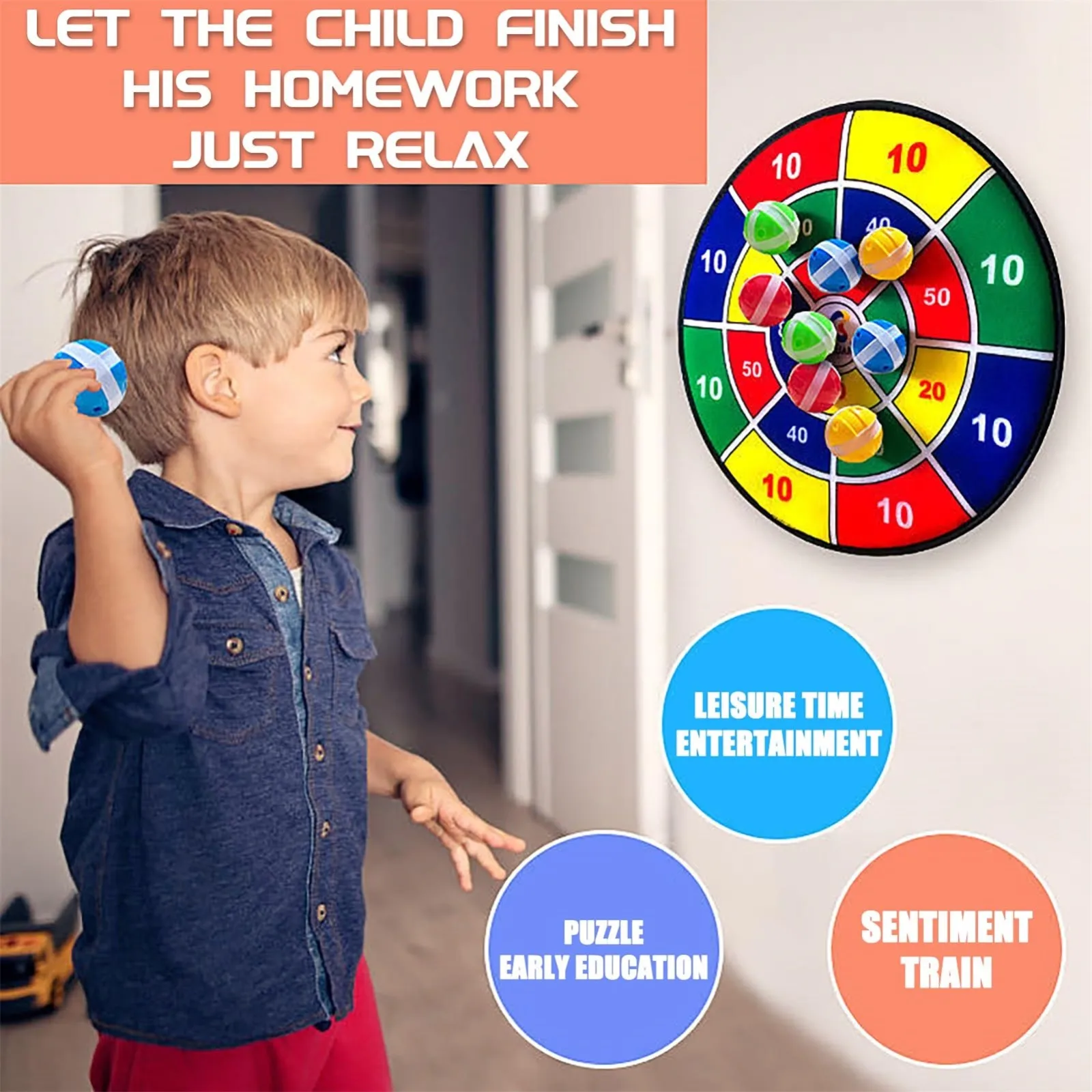 لزجة الكرة الأطفال رمي دارتبوارد 12 كرات لوحات اللعب الهدف الكرة الاطفال مجموعة داخلي الكرة لعبة الرياضة مصاصة حفلة الأسرة الرياضة #5